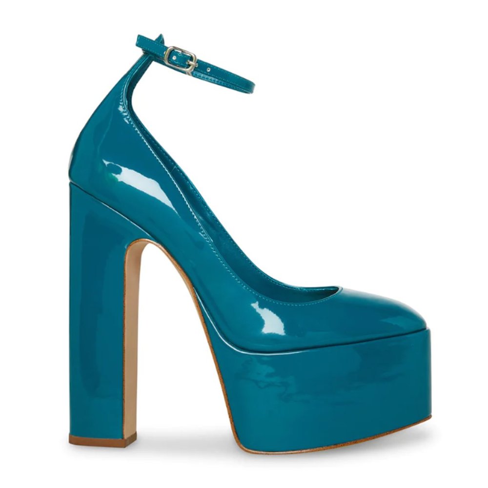 Steve Madden SKYRISE TEAL PATENT